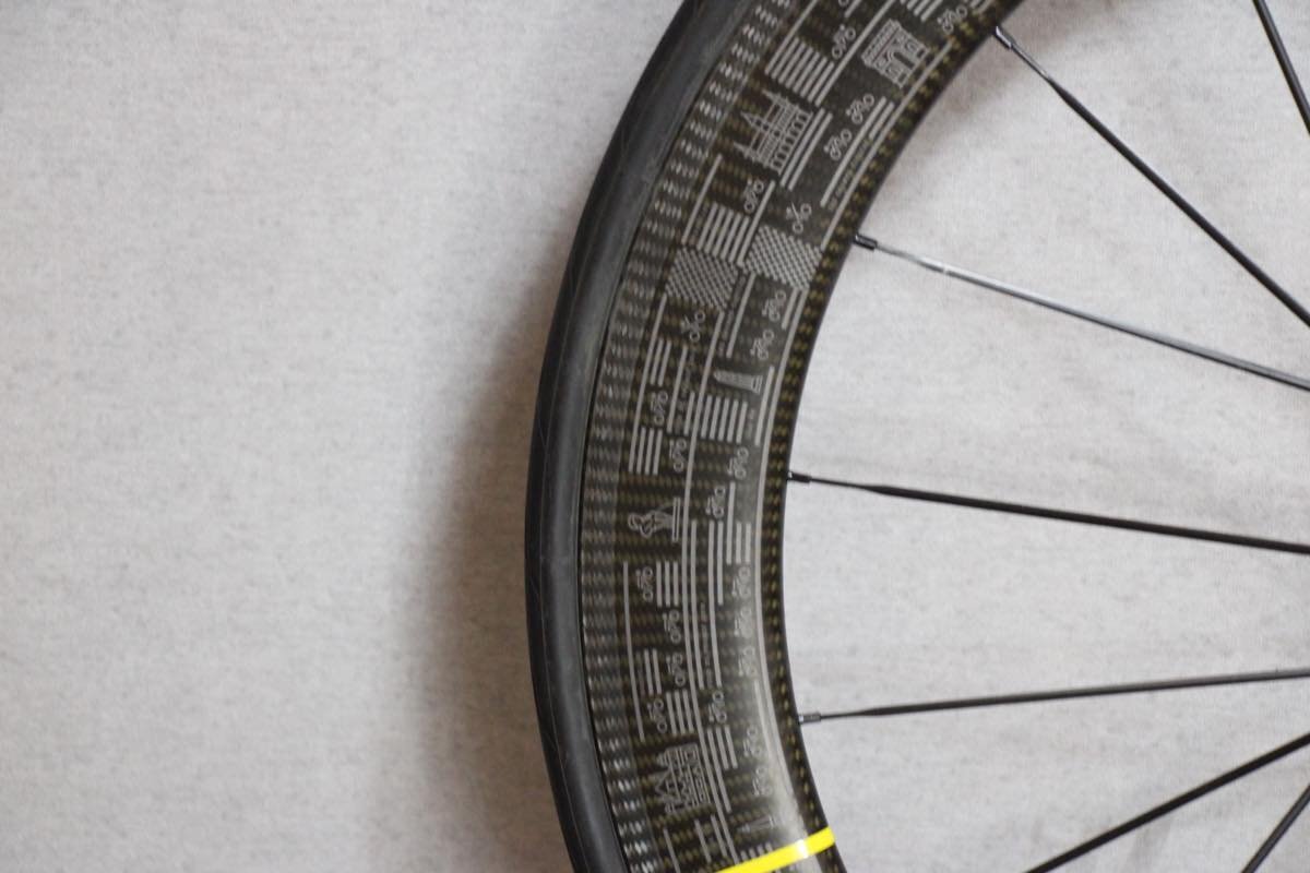 希少限定モデル!○MAVIC マビック COMETE PRO CARBON SL UST TDF RIM シマノ11s対応 チューブレス カーボンホイールセット 美品の画像6