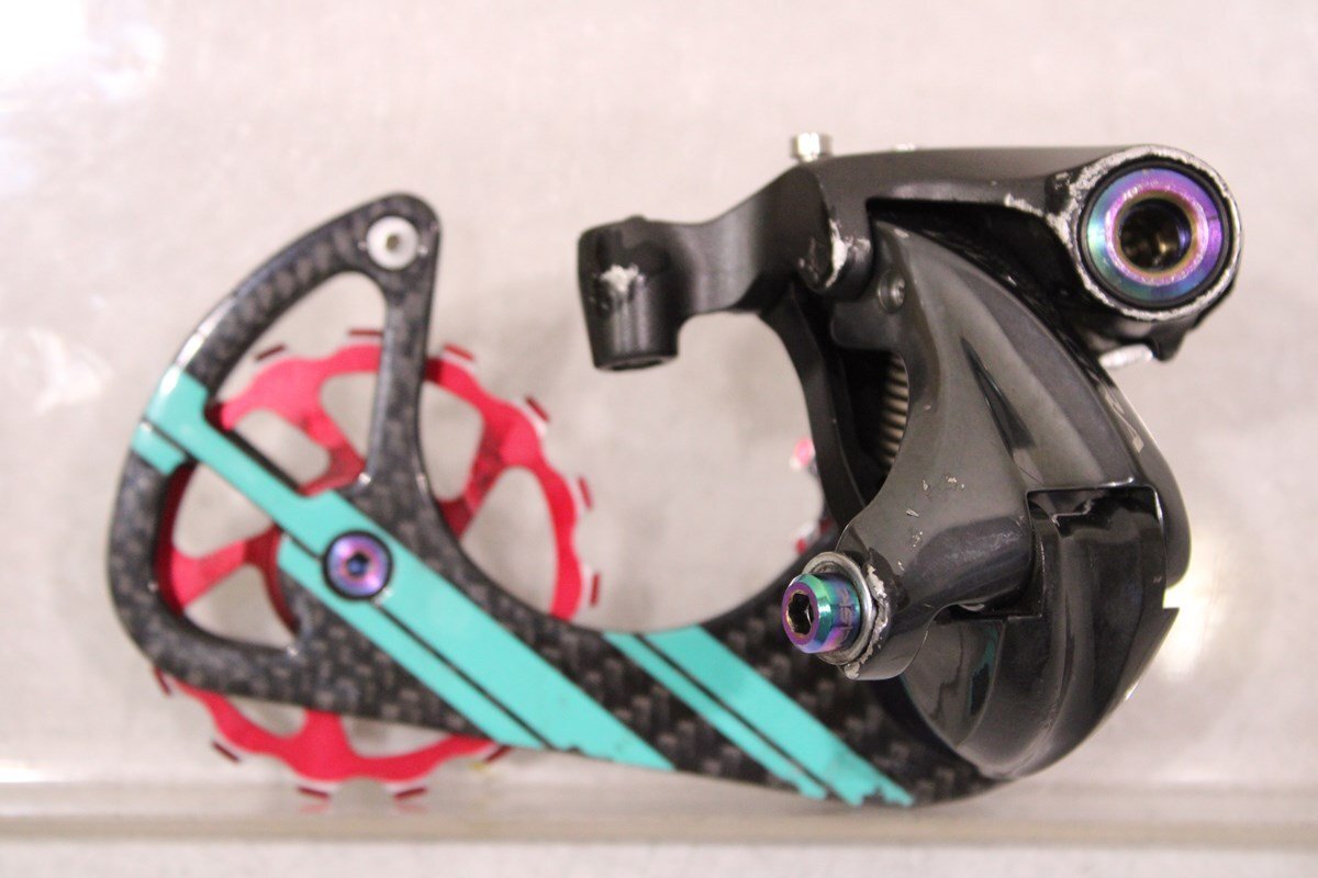★SHIMANO シマノ RD-6800 ULTEGRA 11s リアディレイラー Bianchiプーリー換装
