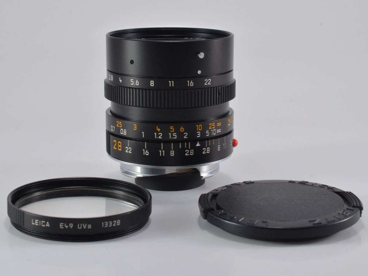 [良品]Leica (ライカ) ELMARIT-M 28 mm F2.8 E49 UVaレンズフィルター 13328付 [保証] (52979)の画像9