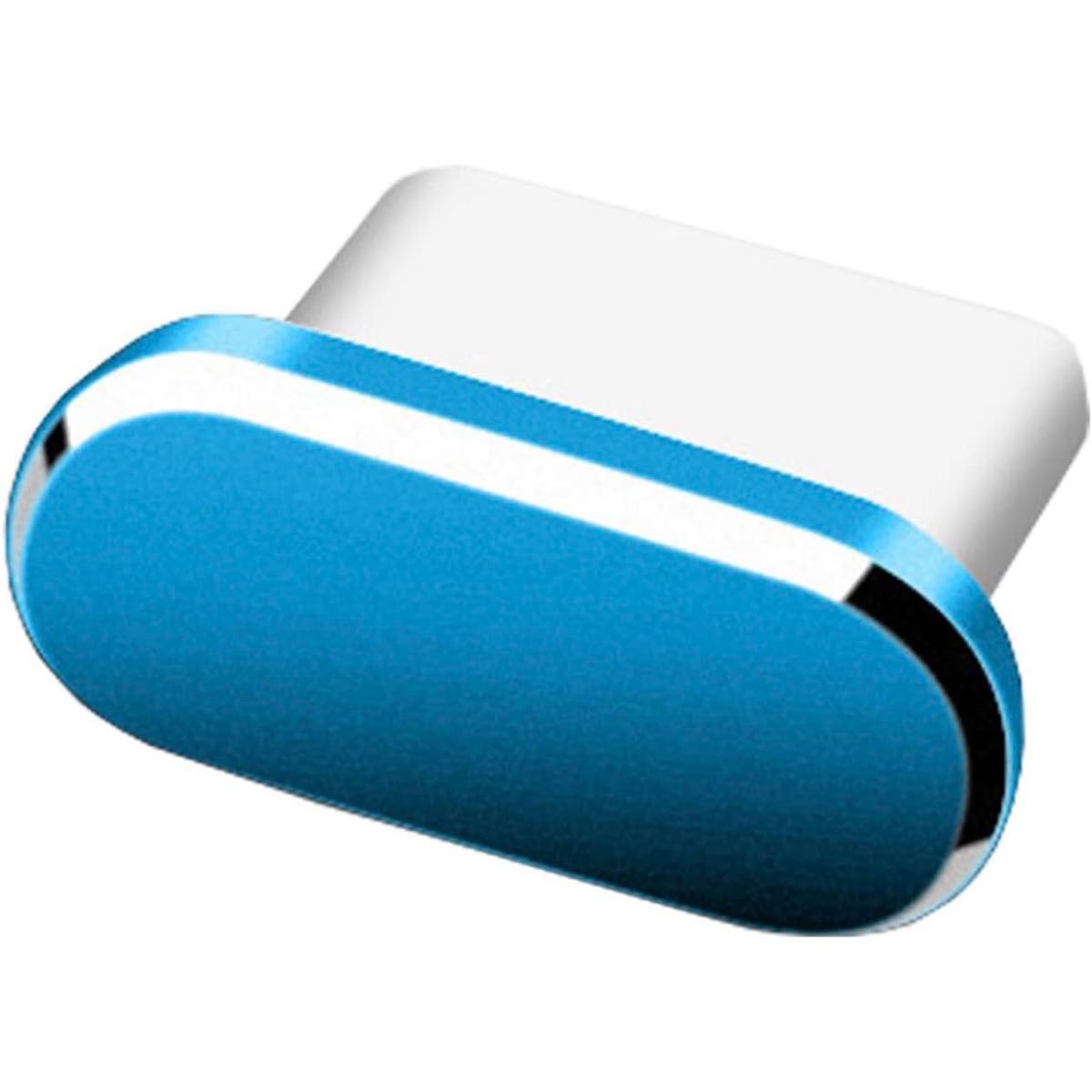 iPhone15シリーズ USB-C コネクタカバー ブルー  保護キャップ 防塵 コネクタキャップ ダストプラグ ダストカバー