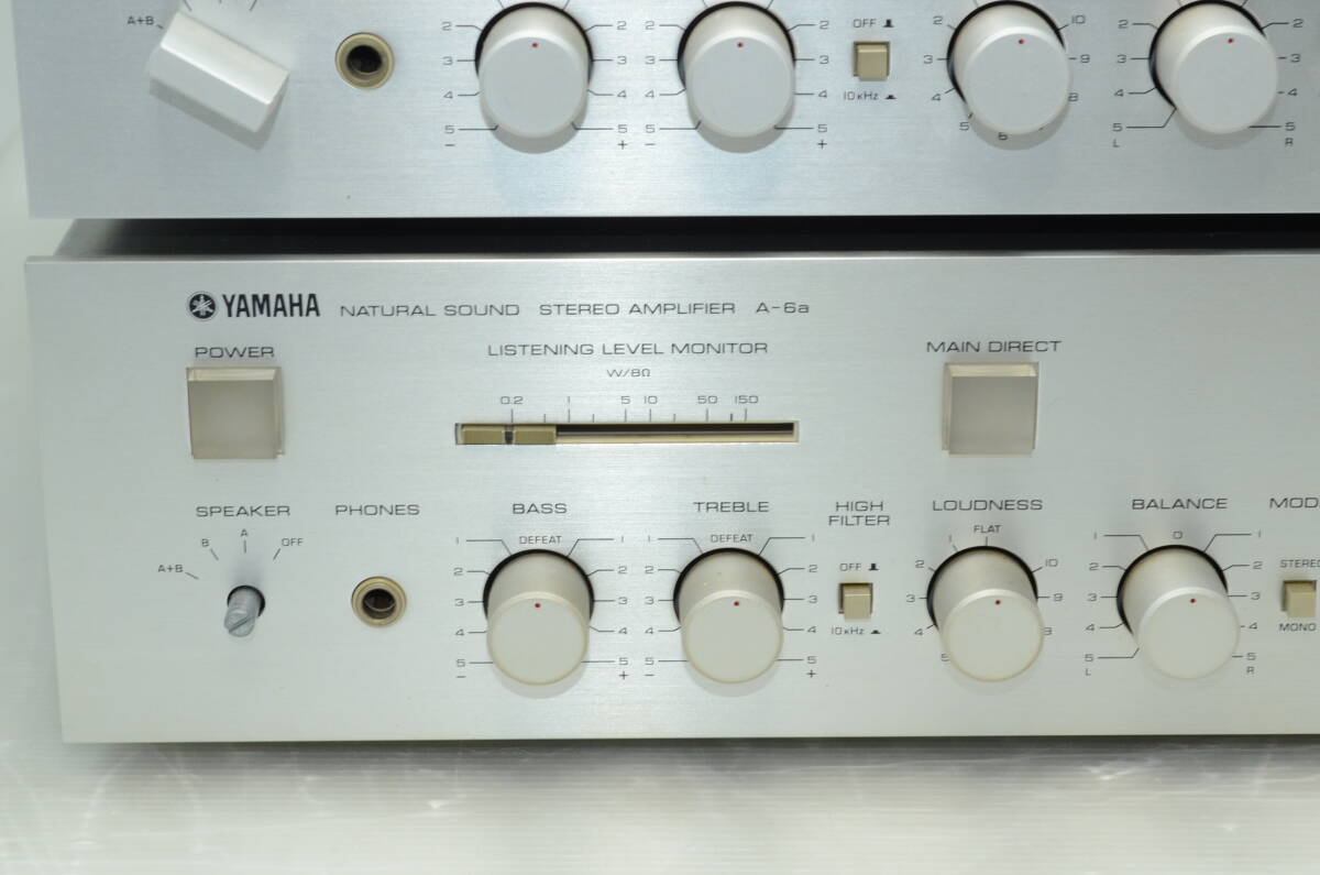 YAMAHA　ヤマハ　プリメインアンプ　A-6a　2台　通電確認　ジャンクでお願いいたします_画像4