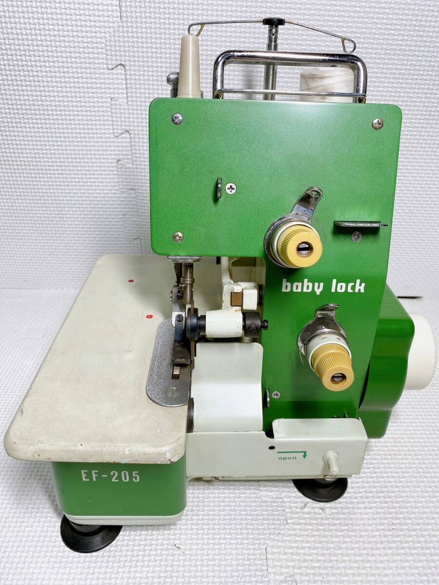 ◆ JUKI ジューキ ロックミシン baby lock ベビーロック EF-205 裁縫 ハンドクラフト 手工芸 F475500 MADE IN JAPAN 動作未確認 の画像2