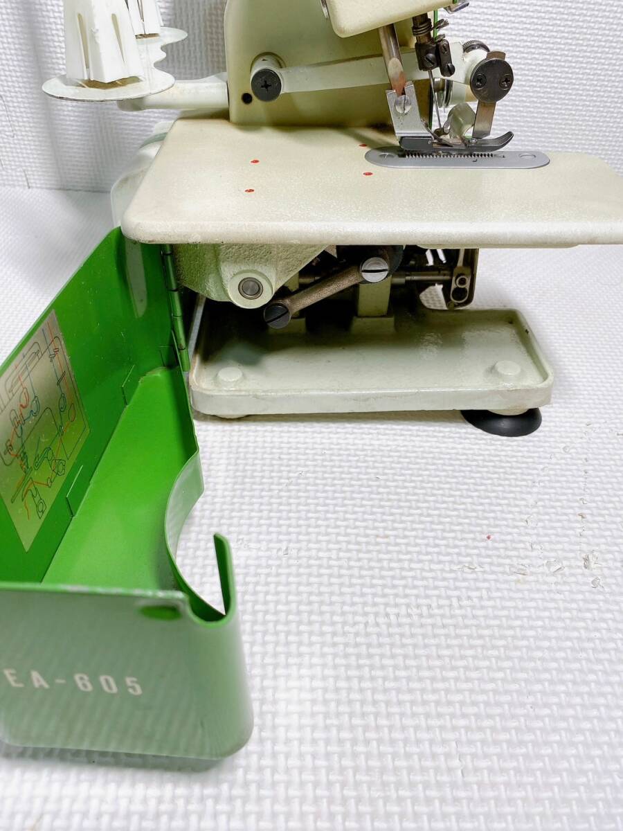 ◆ JUKI ジューキ ロックミシン baby lock ベイビーロック EA-605 ハンドクラフト 手工芸 裁縫 緑 動作未確認の画像9