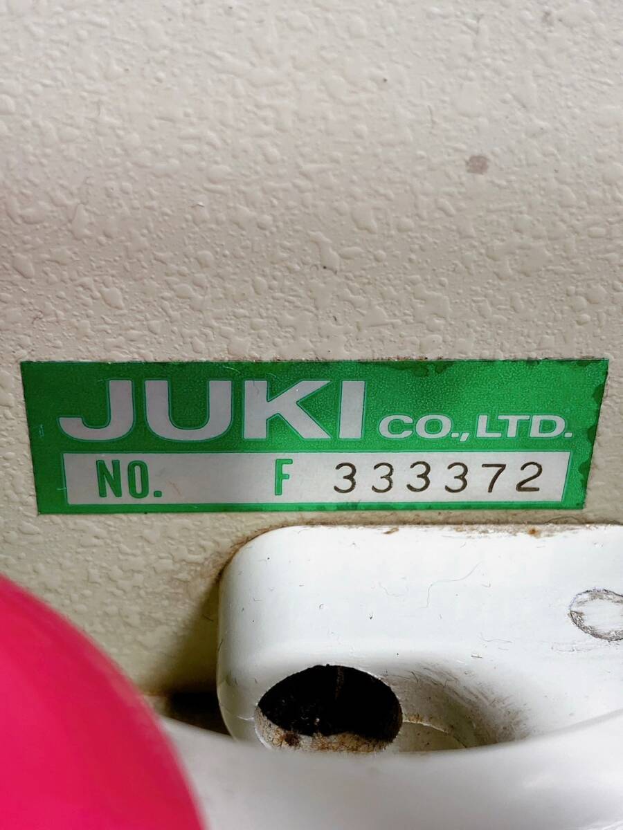 ◆ JUKI ジューキ ロックミシン EF-205 baby lock ベビーロック フッドペダル付 裁縫 手芸 F333372 緑 動作未確認 _画像8