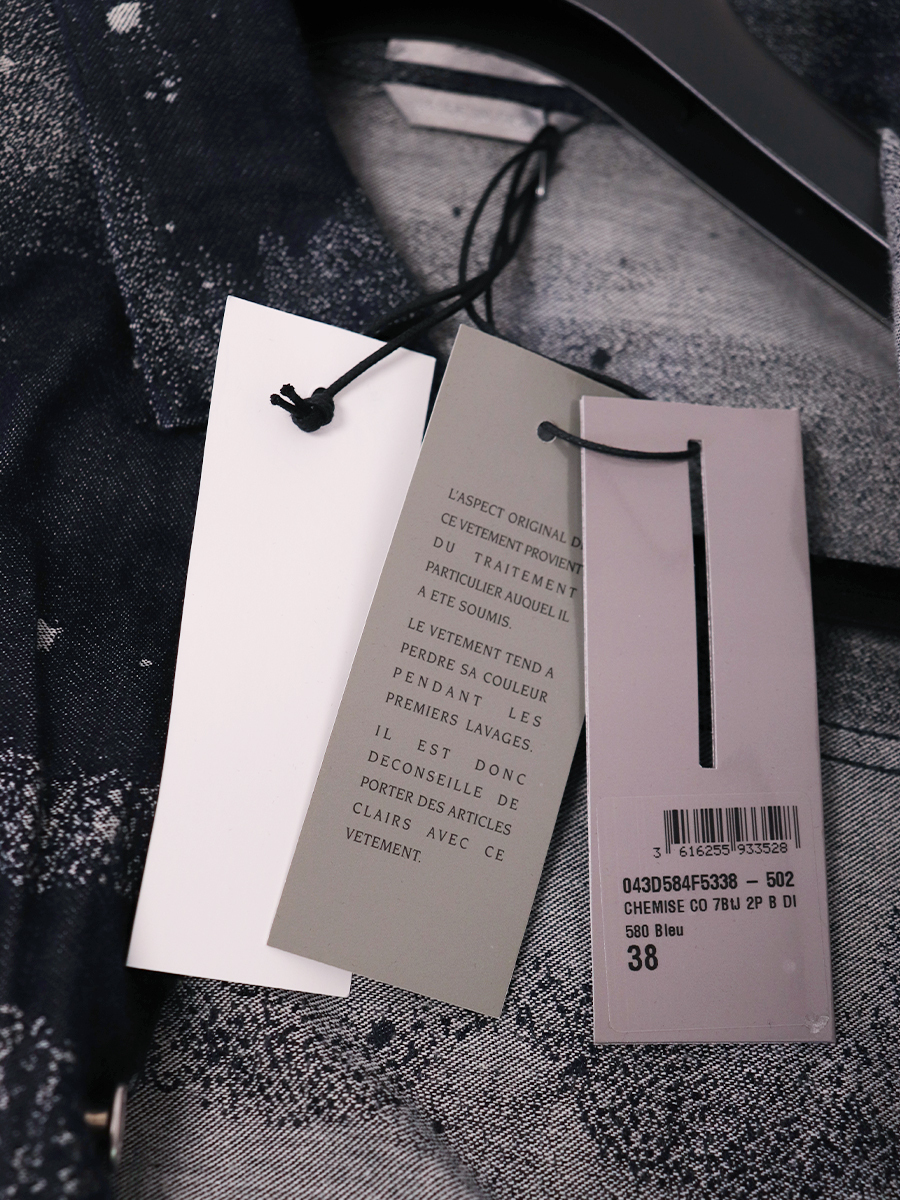 【未使用品タグ付】Dior ディオール 21AW ピータードイグ オーバーサイズ デニムシャツの画像3