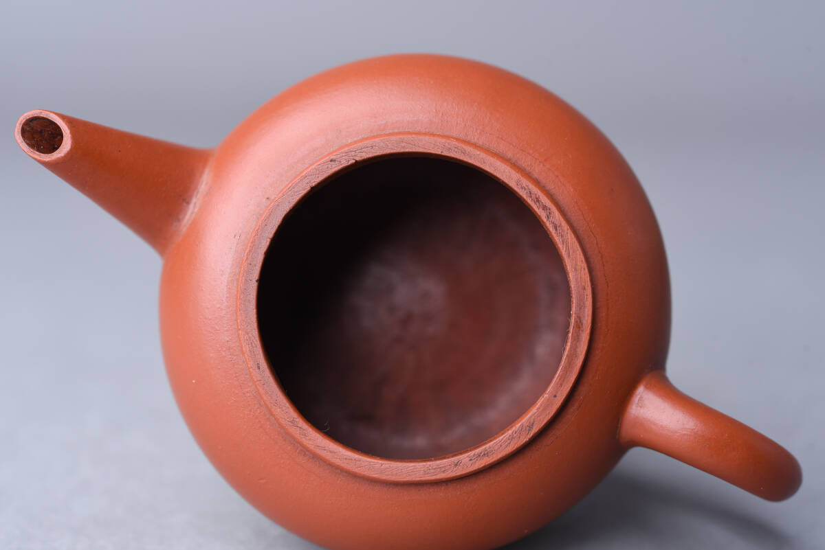【SBCB】1182 中国美術 荊渓恵孟臣製 在銘 朱泥急須 紫砂茶壷 煎茶器の画像4