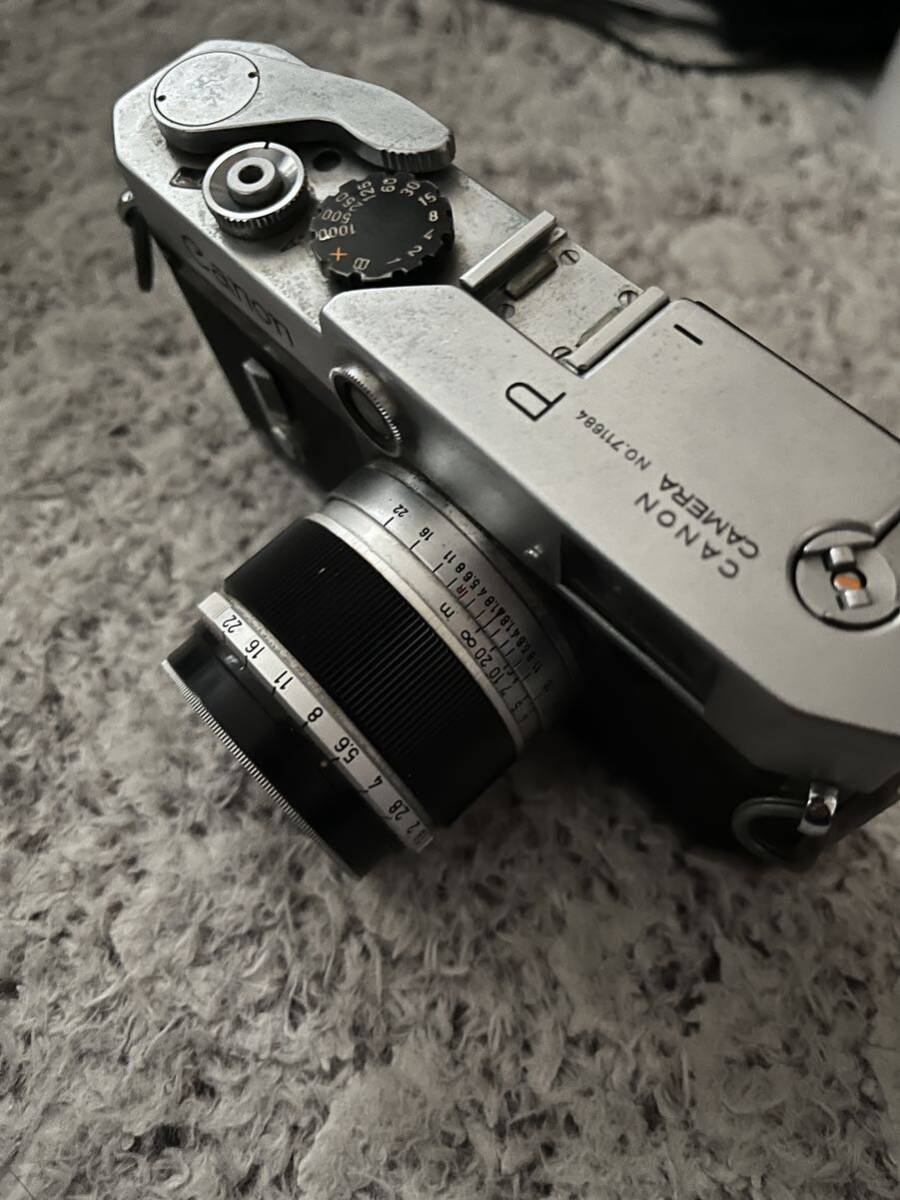 Canon キャノン P レンジファインダー フィルムカメラ レンズ CANON LENS 50mm f:1.8 ケース付属_画像5