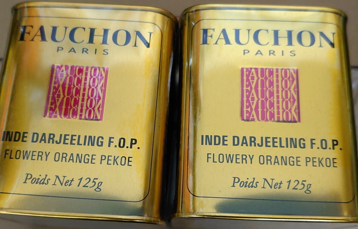 es Be еда FAUCHON черный чай Darjeeling ( в жестяной банке )125g×2 жестяная банка комплект Darjeeling срок годности :2024.06