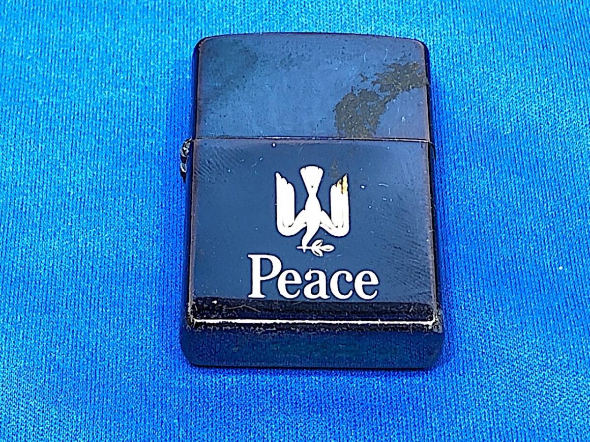 4/026【傷・汚れ有り】 Zippo ジッポー オイルライター Peace ピース 喫煙具の画像1