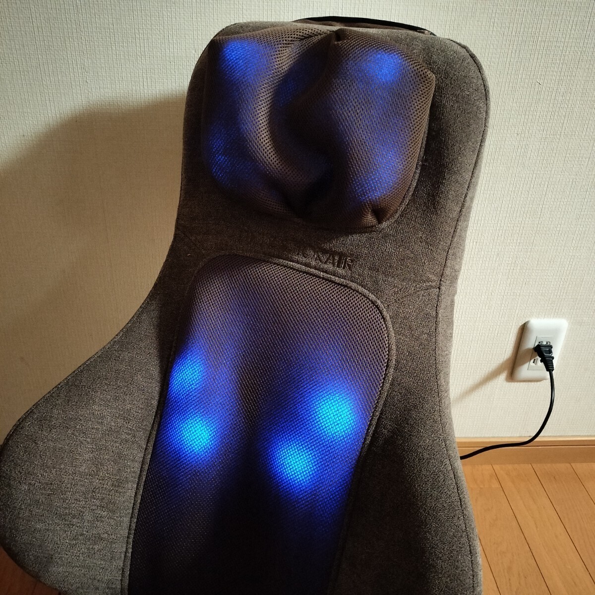 ドクターエア 3D マッサージシート 座椅子 MS-05 ブラウン/リクライニング 首 肩 背中 腰 (マッサージチェア マッサージ機)の画像3