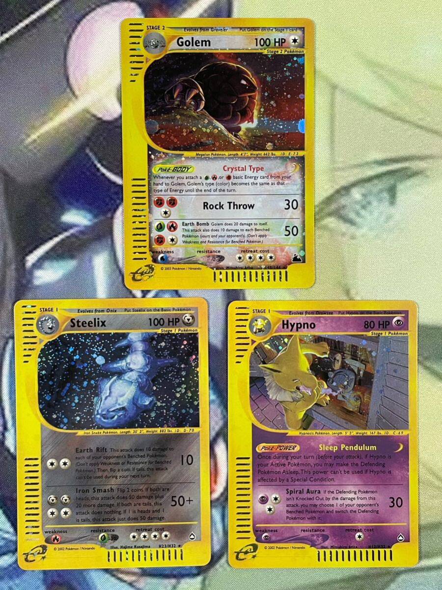 ポケモンカード 英語版 エーフィ ブラッキー Crystal type Golem Ninetales Eevee Hypno eカード 9枚セット Pokemon Cards! 海外PSA Baseの画像4
