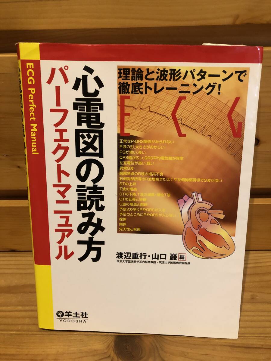 ※送料込※「心電図の読み方パーフェクトマニュアル　理論と波形のパターンで徹底トレーニング　渡辺重行ほか　羊土社」古本 