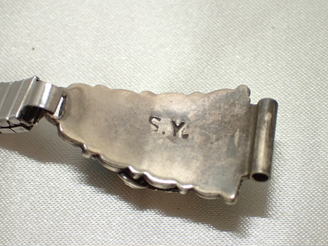 4145[T] бирюзовый / бирюза / наручные часы для браслет / серебряный печать содержит / индеец ювелирные изделия 