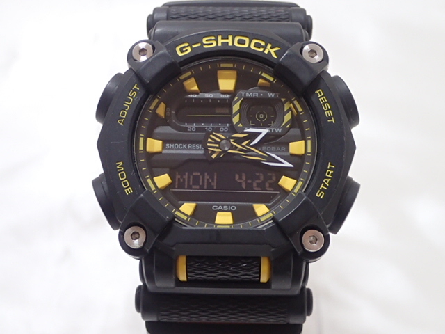 4221[T]CASIOカシオ/G-SHOCK/GA-900A/メンズ腕時計/イエロー×ブラック/アナデジ_画像2