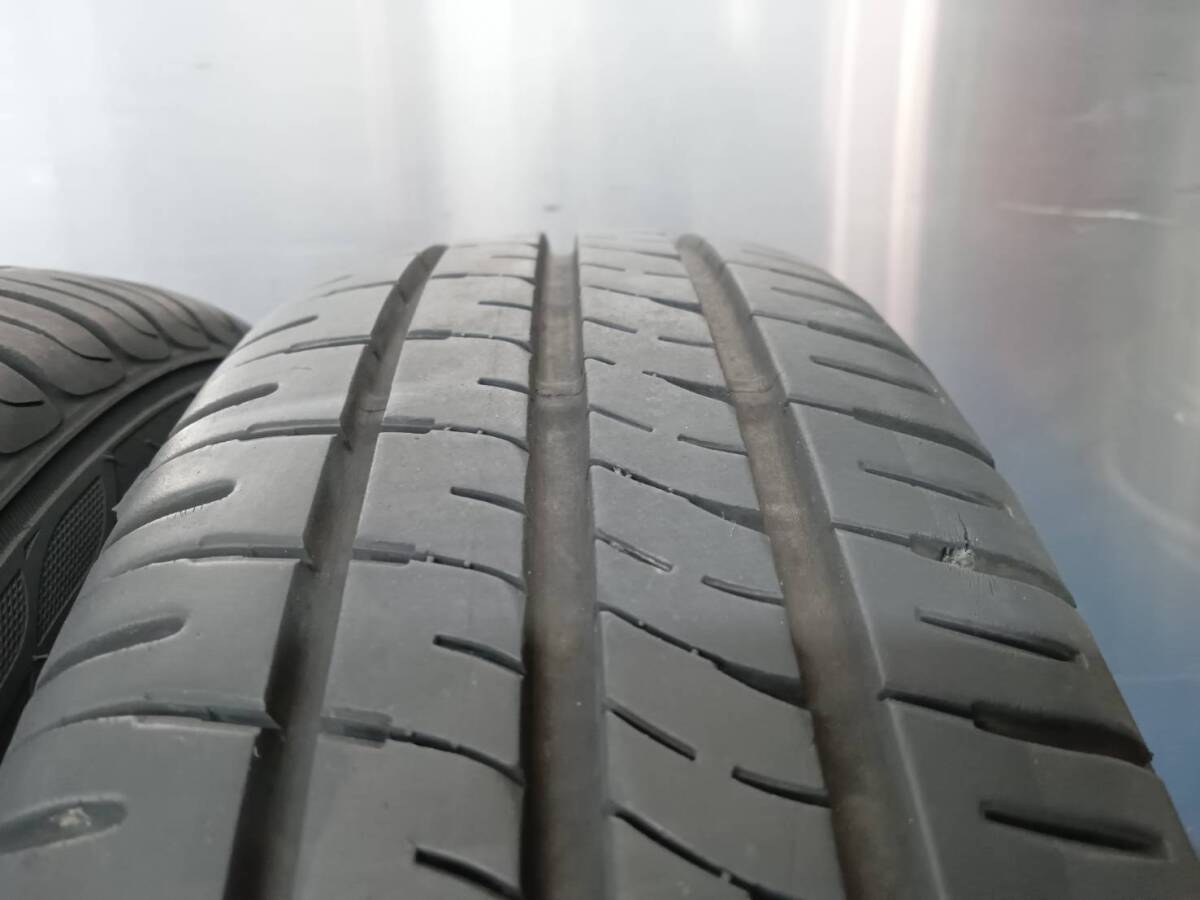 ★8-8.5分山★20年製★ ダンロップENASAVE EC204 155/65R14　社外ホイール 14×4.5J +45 4H-100 4本セット 軽自動車等　E605_画像10