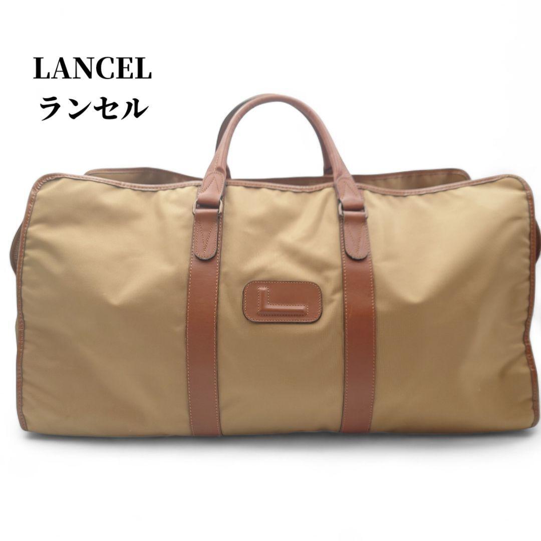 ランセル ボストンバッグ メンズ 鞄 バック 大容量 旅行 希少品 LANCEL ハンドバッグ ビジネス 通勤 A4収納可 bag かばん 匿名配送_画像1