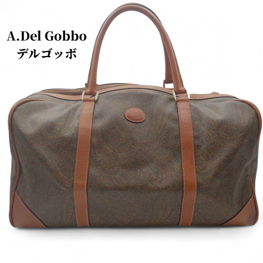 デルゴッボ ボストンバッグ メンズ レディース 大容量 ハンドバッグ 希少品 バック カバン 鞄 bag かばん AngioloDelGobbo A4収納可_画像1