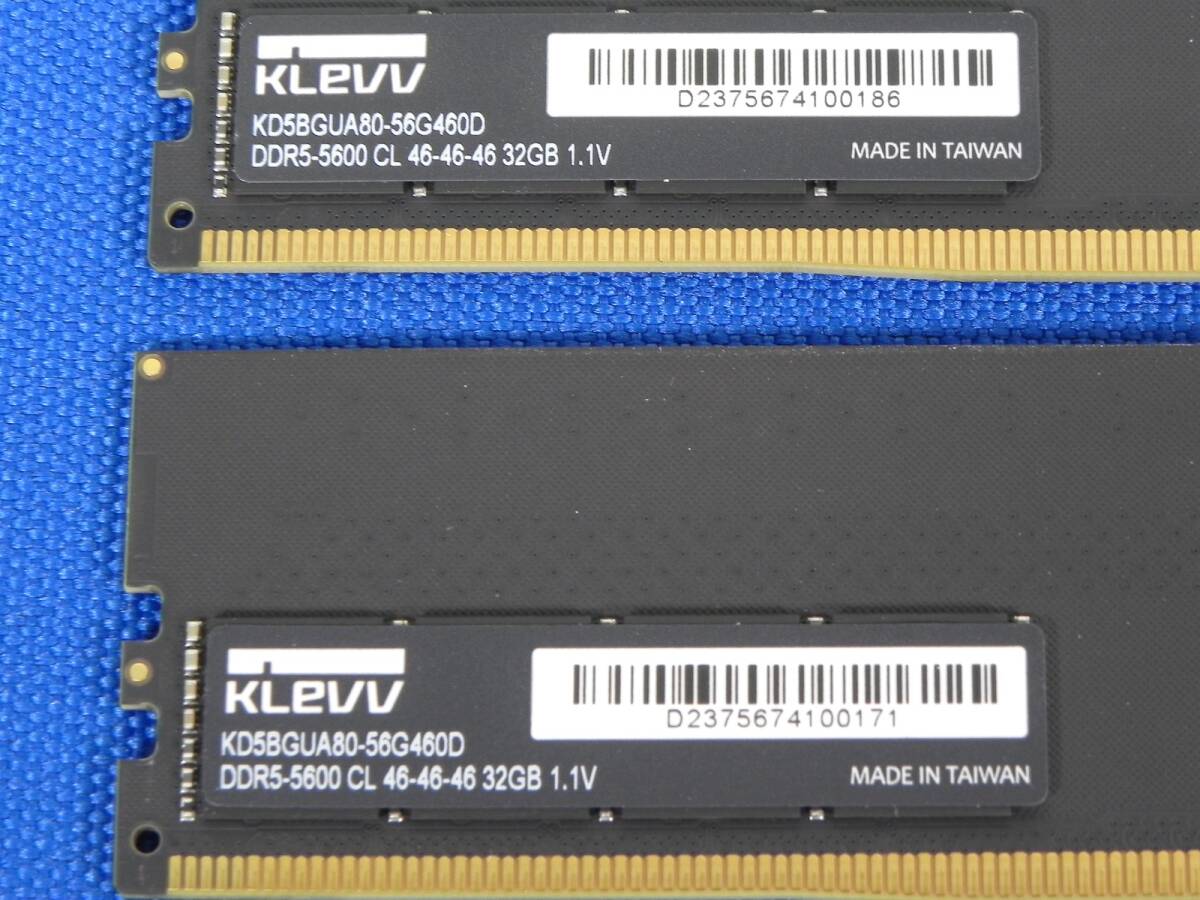 [R681]ESSENCORE KLEV KD5BGUA80-56G460D DDR5-5600 CL46 32GB 2枚組の画像2