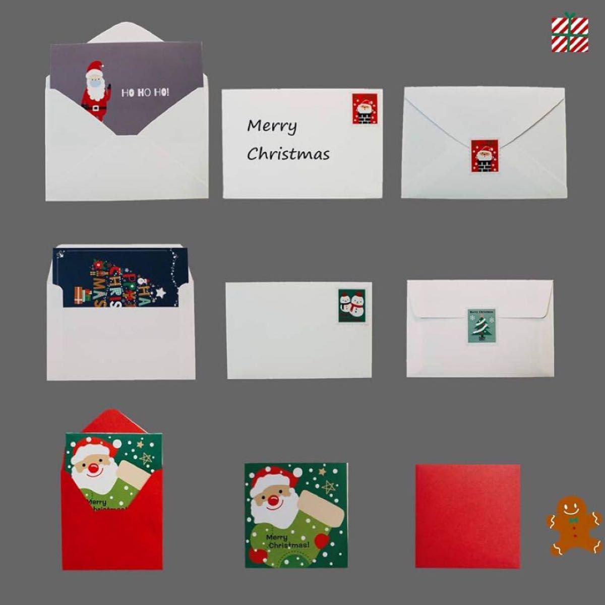 ◇先取り大特価◇ クリスマスカード 感謝カード ミニカード 30枚セット 封筒付き プレゼントカード メッセージカード