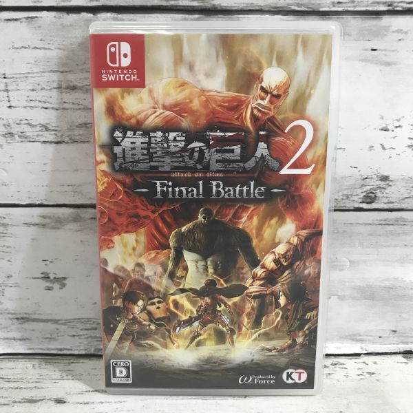 PLr98 美品 進撃の巨人2 Final Battle コーエー ゲーム switch 講談社 諌山創 ソフト 任天堂 アニメ 漫画 エレン リヴァイ ミカサ 1000-_画像1