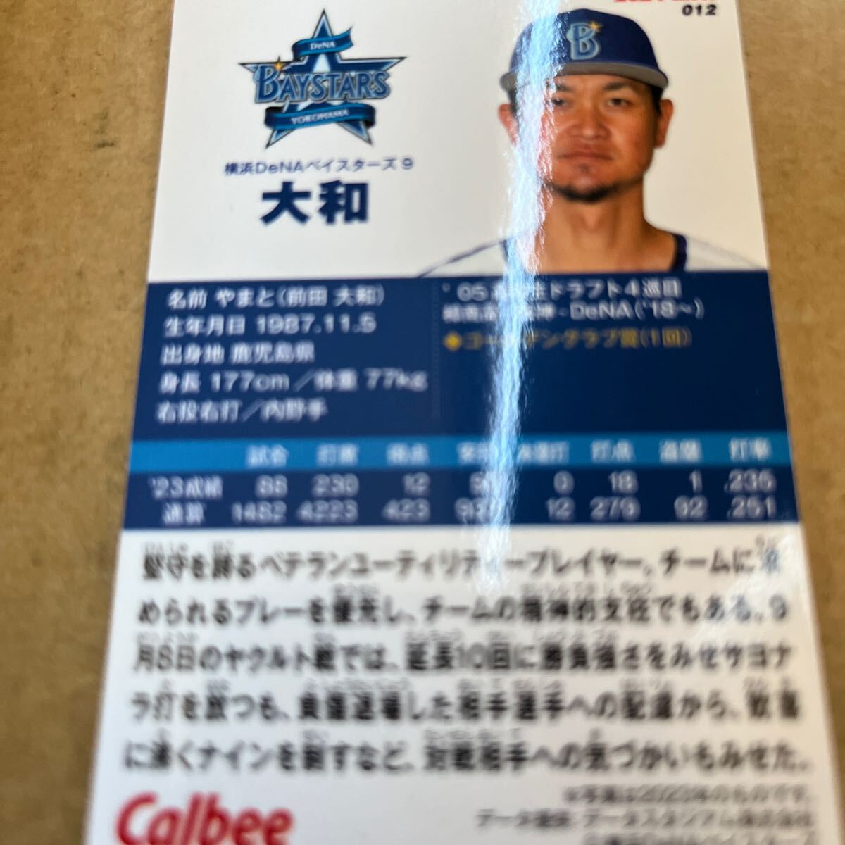 2024カルビープロ野球チップス レギュラーカード 横浜DeNAベイスターズ 大和_画像2