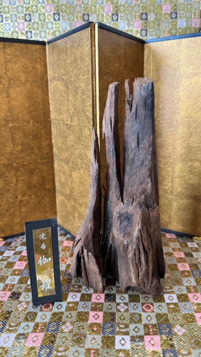Период Тайшо 香 Каги "Сензен Каракара" Сырое дерево 155,9 г спрей караки Кайки чайный инструмент Вьетнам