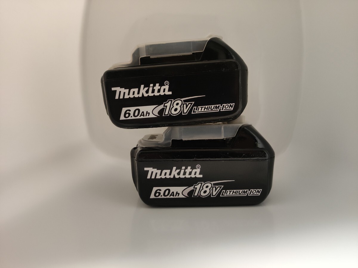 動作品 2個 マキタ Makita 純正 Li-ion バッテリー BL1860B 6.0Ah 18V BL1860 雪マーク バッテリー インパクトドライバー 検索) 美品 2の画像1