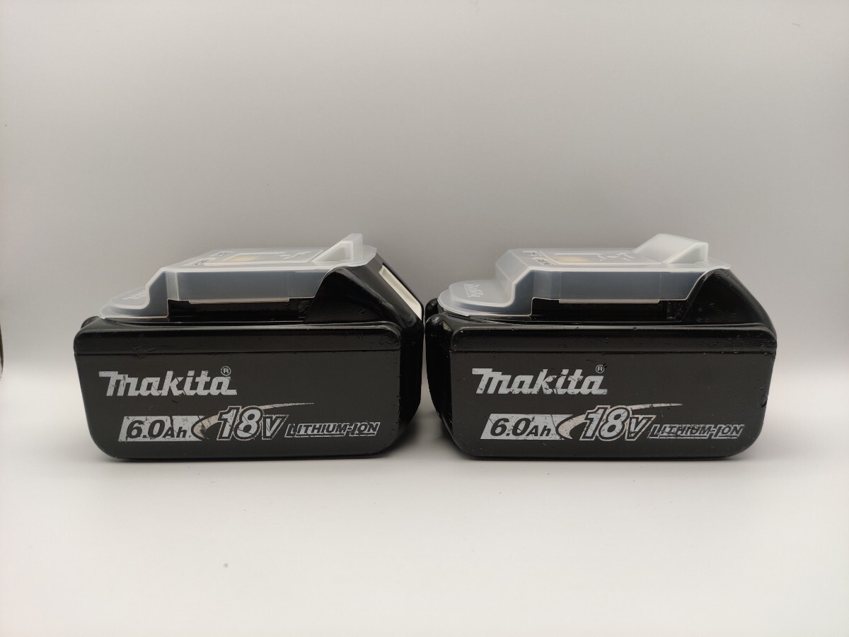 動作品 2個 マキタ Makita 純正 Li-ion バッテリー BL1860B 6.0Ah 18V BL1860 雪マーク バッテリー インパクトドライバー 20 検索) 美品の画像3