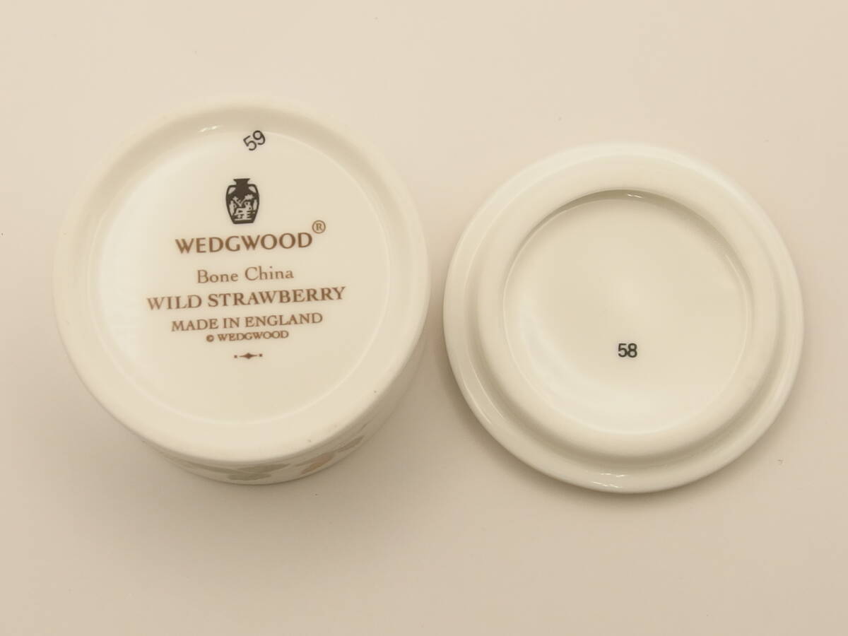 極美品★WEDGWOOD ウェッジウッド ワイルドストロベリー 小物入れ /B7522の画像6