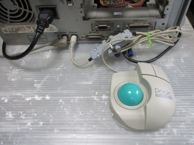 ●ELECOM トラックボール（マウス）●角型と丸型 コネクタ 両方対応●800/400/200/100切替●NEC PC-9821V13とPC-9801DAで確認済み●の画像7