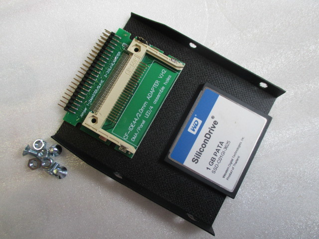 ●NEC PC-9821ノート内蔵HDDパック用HDD(44ピン)●IDE CF変換アダプタ+SSD CFカード1GB●絶縁-脱落防止カバー付●PC-9821Ne2で確認済み●の画像1