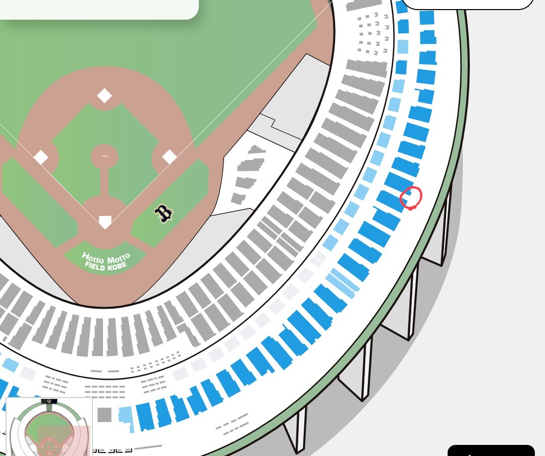 ほっともっとフィールド神戸 オリックス 千葉ロッテ 5/1 18:00 通路側 花火 一枚 の画像1