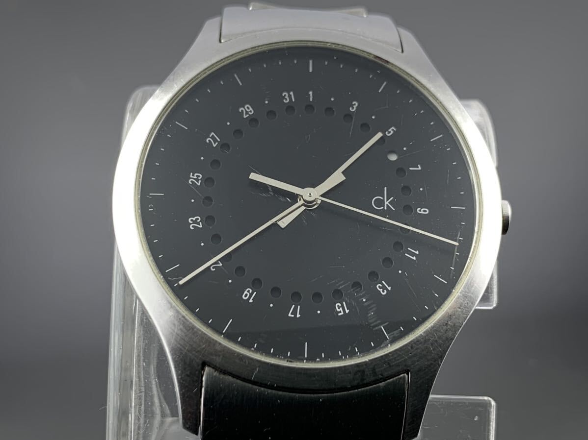 [A1301]1円～☆メンズ腕時計 クォーツ SWISS MADE カルバンクライン CK Calvin Klein K26141 動作品の画像3
