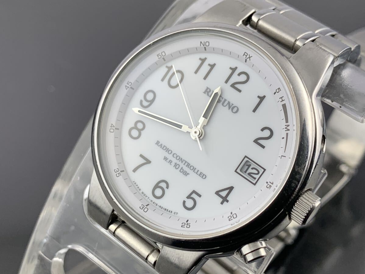 [B10]1円～☆ソーラー電波 メンズ腕時計 シチズン CITIZEN レグノ REGUNO H415-R005596 動作品の画像1