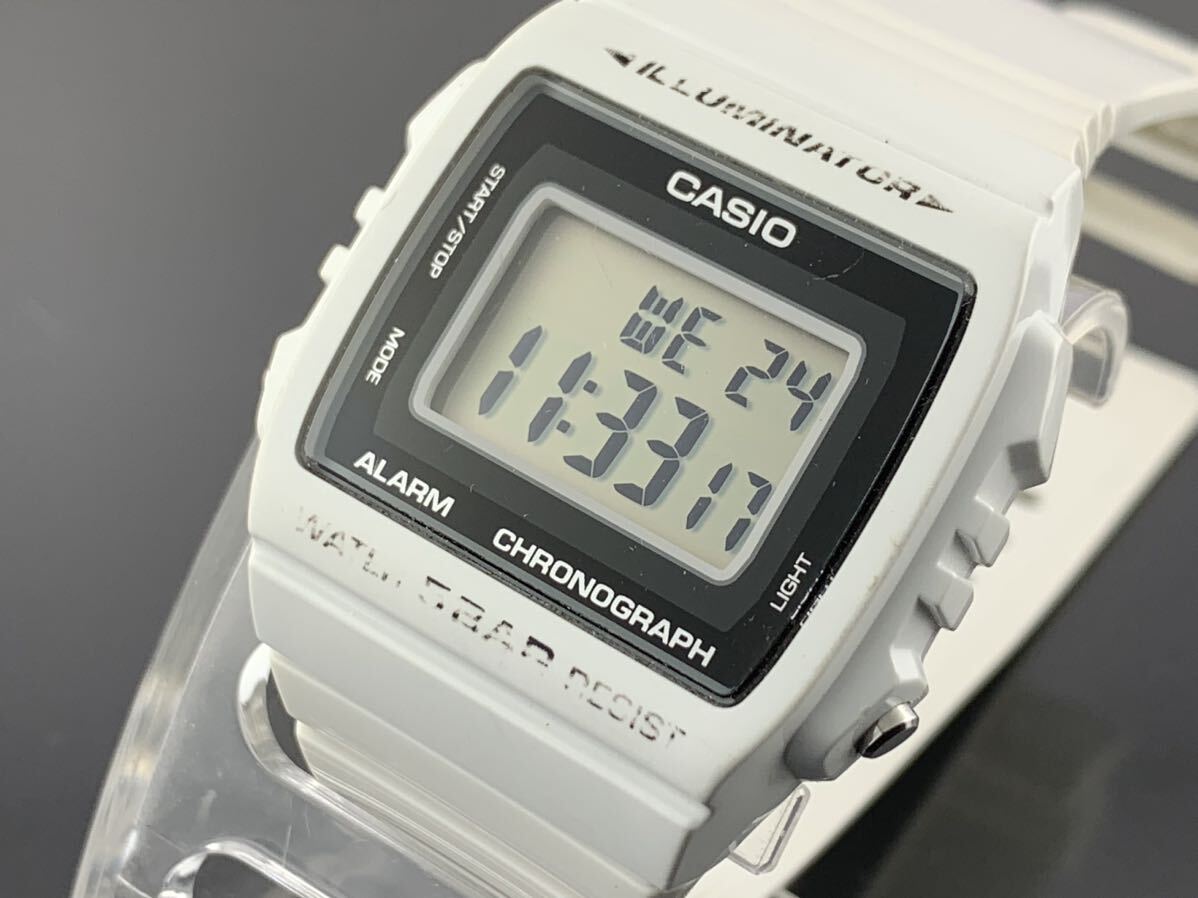 [A1304]1円～☆メンズ腕時計 デジタル アラームクロノCASIO カシオ W-215H動作品の画像1