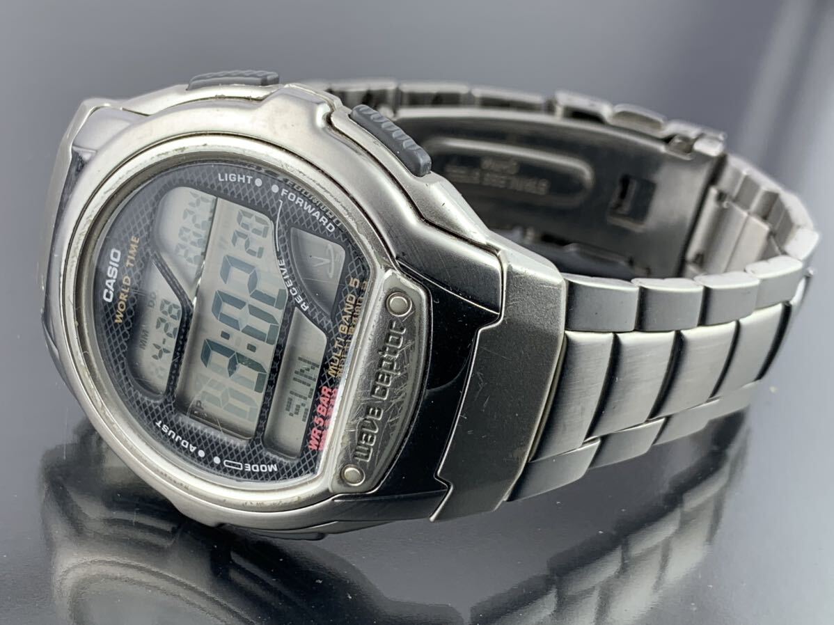 [A1603]電波時計 1円～☆メンズ腕時計 カシオ CASIO ウェーブセプター マルチバンド5 WV-58J 動作品の画像4