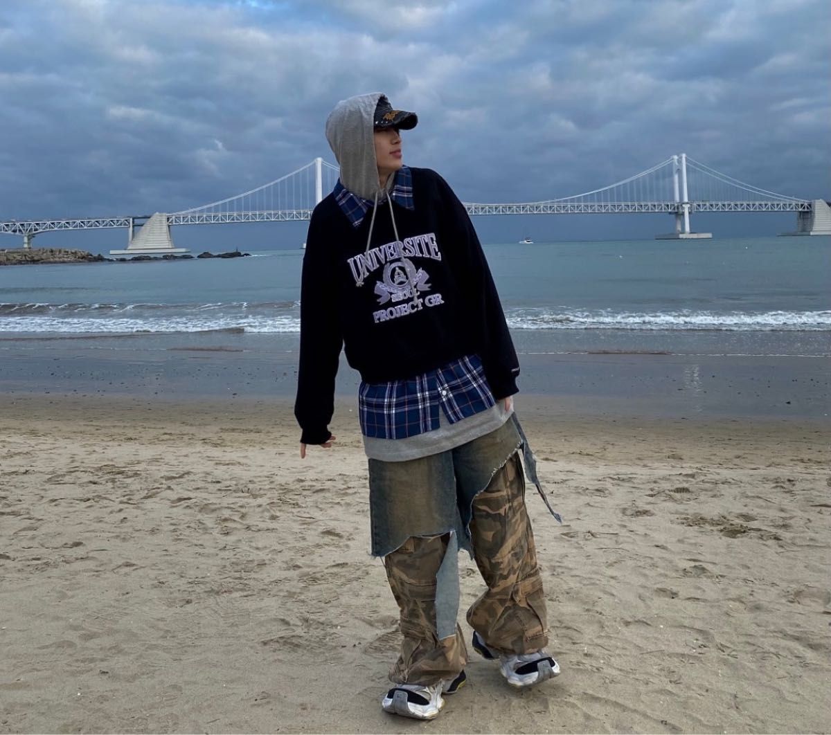 project g/r projectg/r デニムパンツ ドッキング カーゴパンツ project g/r projectg/r デニムパンツ ドッキング カーゴパンツ