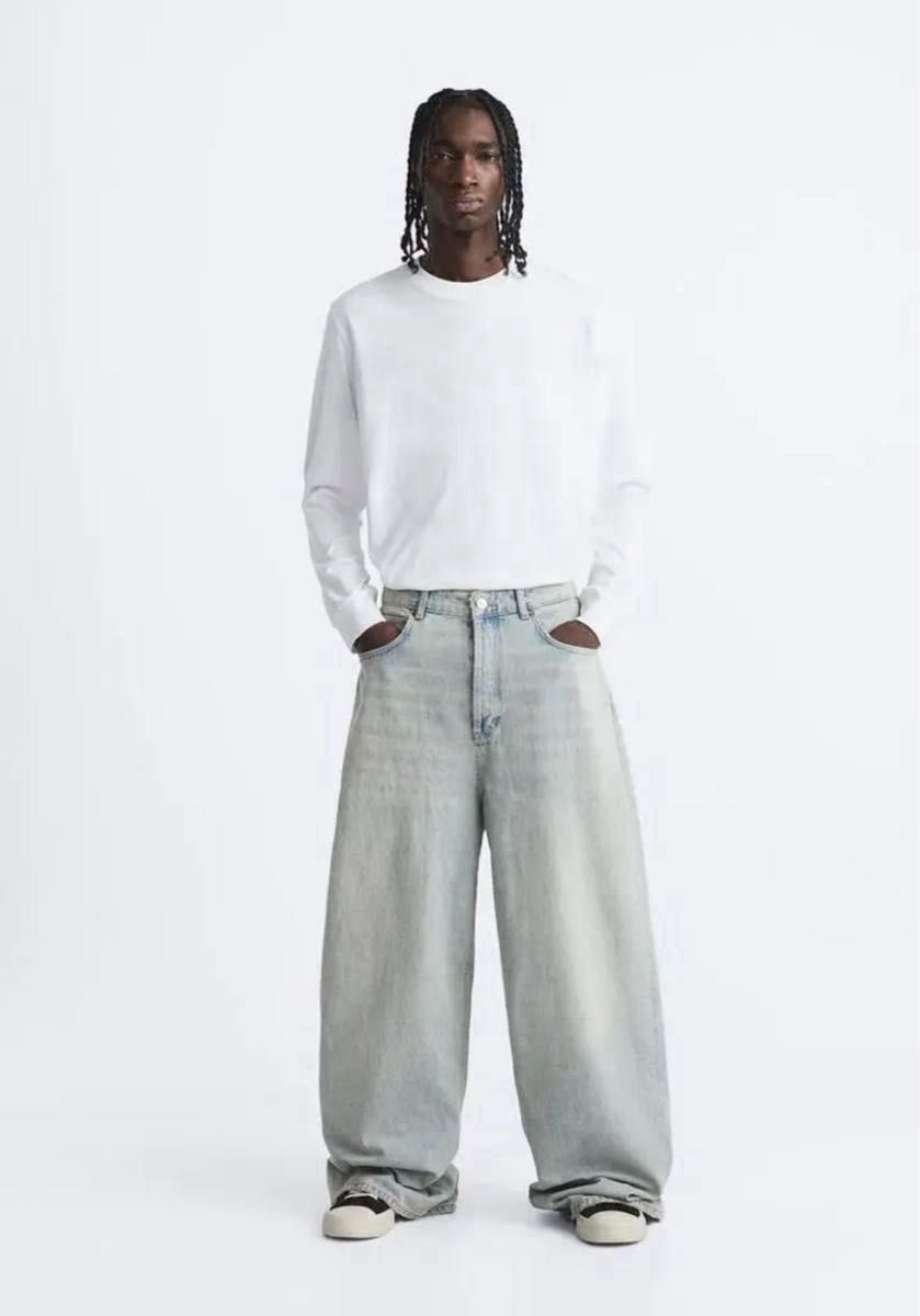 今日限定価格 ZARA zara ザラ オーバーダイ バギーデニムパンツ 今日限定価格 ZARA zara ザラ オーバーダイ バギーデニムパンツ