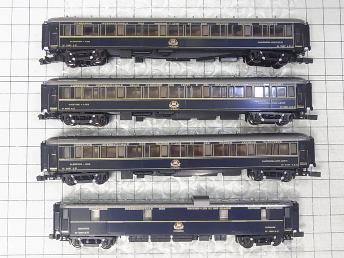 KATO オリエントエクスプレス'88 パリ～香港 セットバラし Lx 寝台車3両+荷物車 計4組（NIOE 3551+3487+3487+1286）_画像1