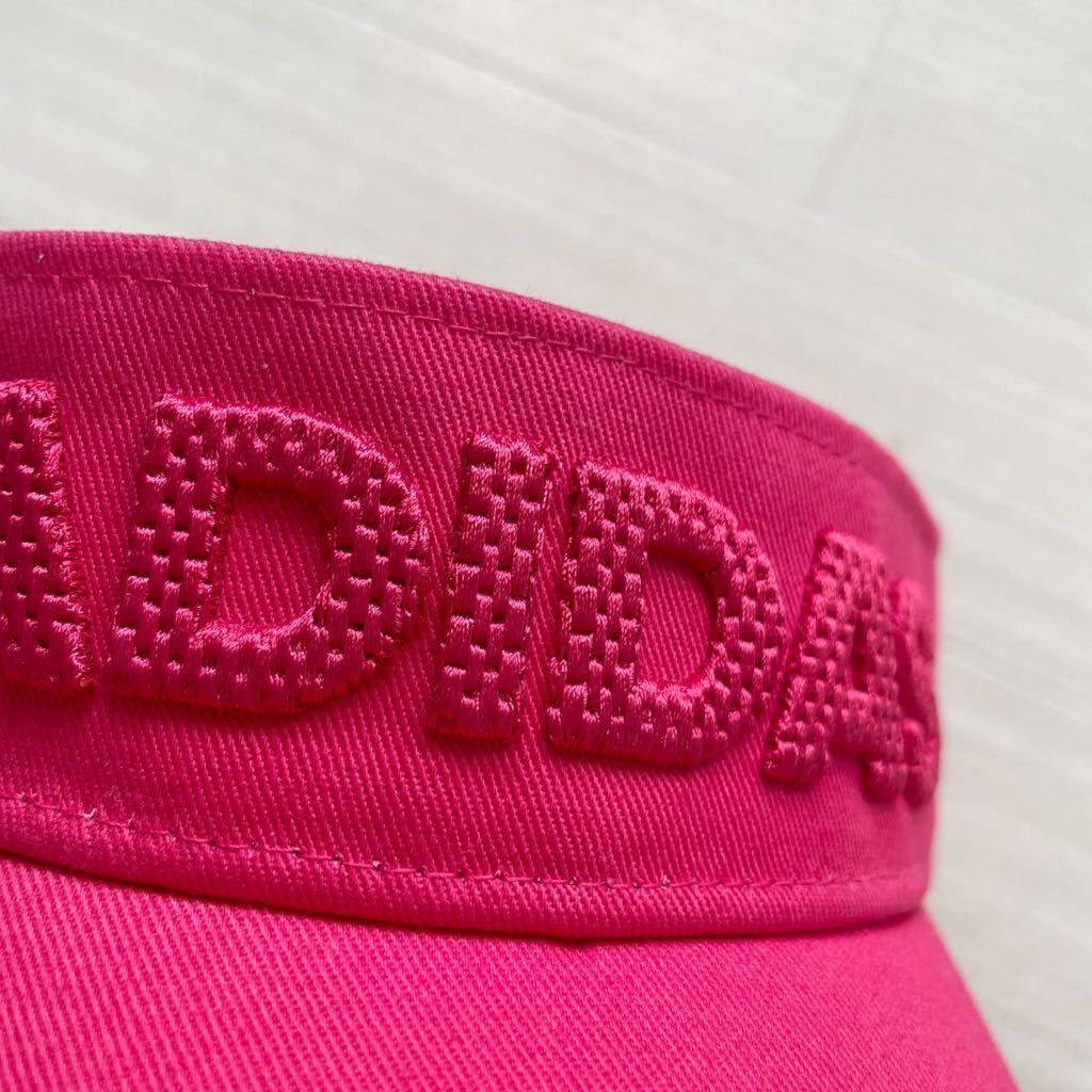 アディダス adidas ツイルバイザー キャップ サンバイザー ゴルフウェア ピンクレディース サイズF 未使用_画像5