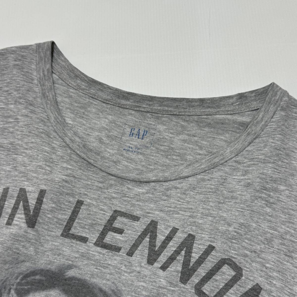 GAP ギャップ John Lennon ジョンレノン Tシャツ XL グレー メンズ 袖裾シングルステッチ 古着 送料185円 24-0416の画像3