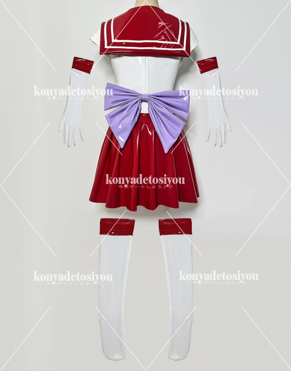 LJH24062 белый & красный L-XL супер глянец Прекрасная воительница Сейлор Мун костюмы маскарадный костюм Event комикс, аниме, герои игр костюм 