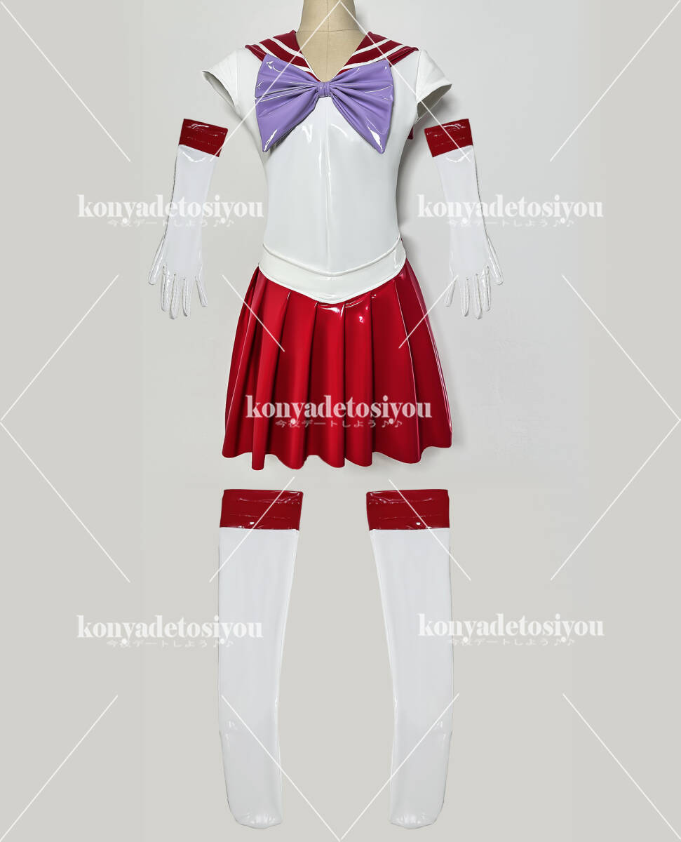 LJH24062 белый & красный L-XL супер глянец Прекрасная воительница Сейлор Мун костюмы маскарадный костюм Event комикс, аниме, герои игр костюм 