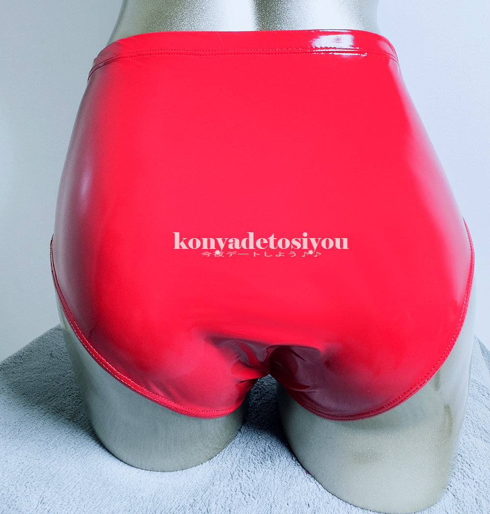 LJH23001赤 超光沢 ブルマ ショーツ 体操服 タイツ カッコイイパンツ 美尻の画像4
