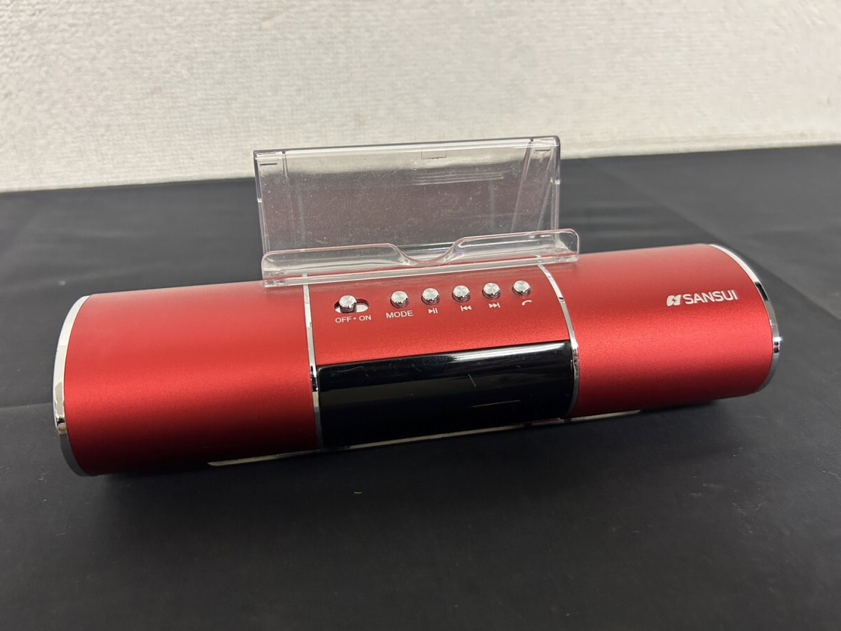 A2 SANSUI サンスイ スピーカー 型番不明 レッドカラー オーディオ機器 現状品の画像1