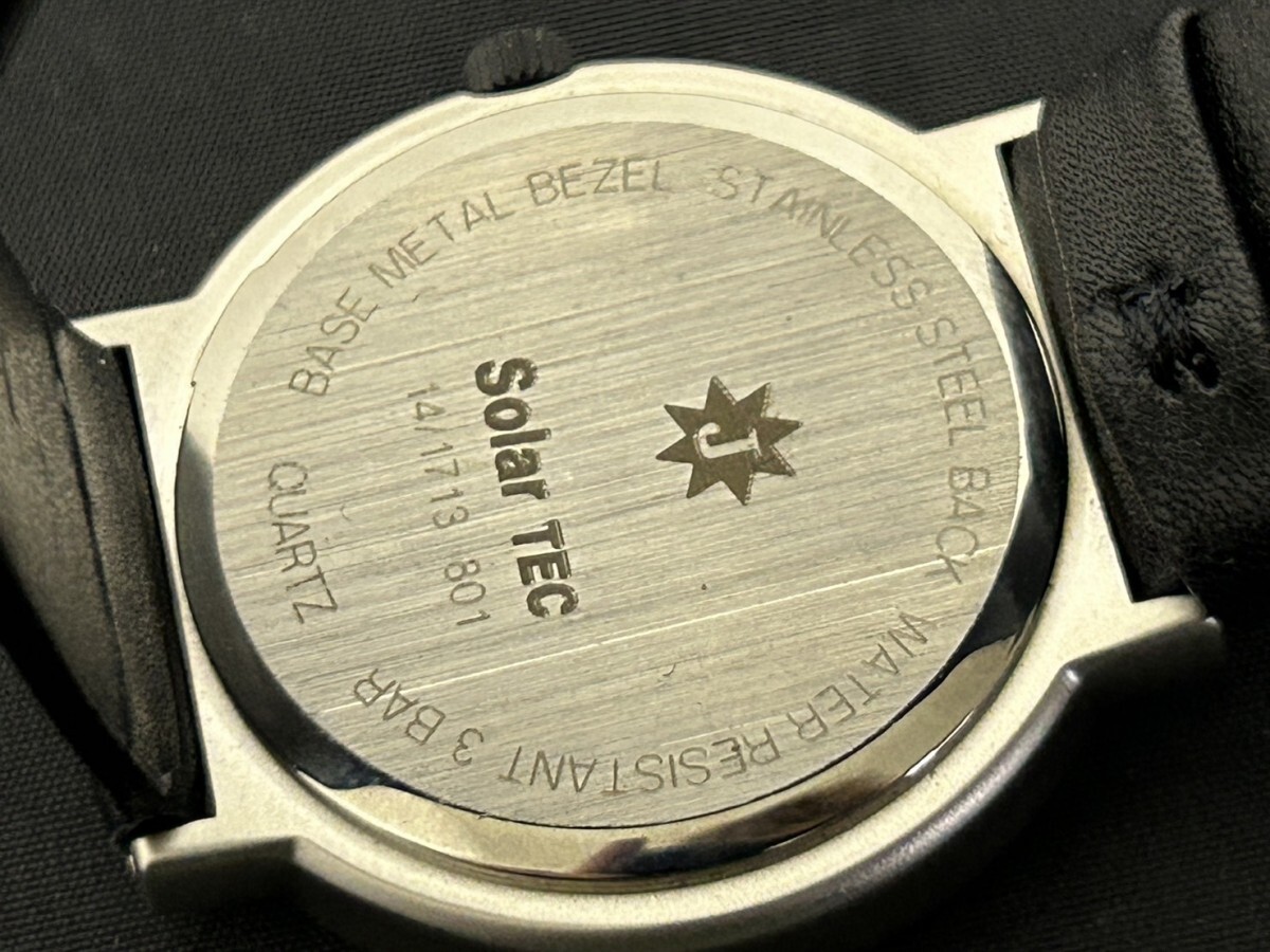 A2 JUNGHANS ユンハンス 14/1713 801 Solar TEC デイト 白文字盤 メンズ腕時計 ブランド腕時計 現状品の画像7