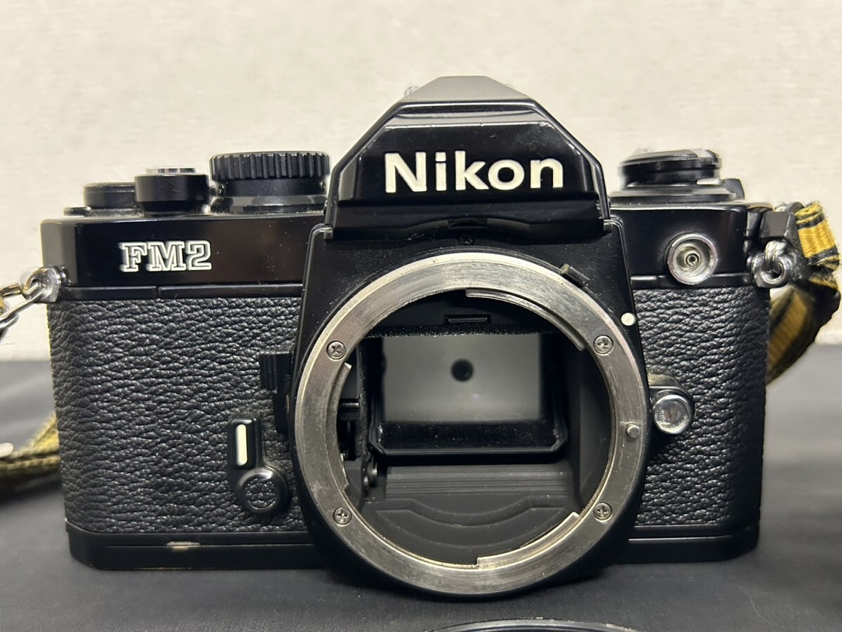 A2 Nikon ニコン FM2 N ブラックボディ 一眼レフ フィルムカメラ ZOOM NIKKOR 35-70㎜ 1:3.5 シャッター音OK 現状品の画像2