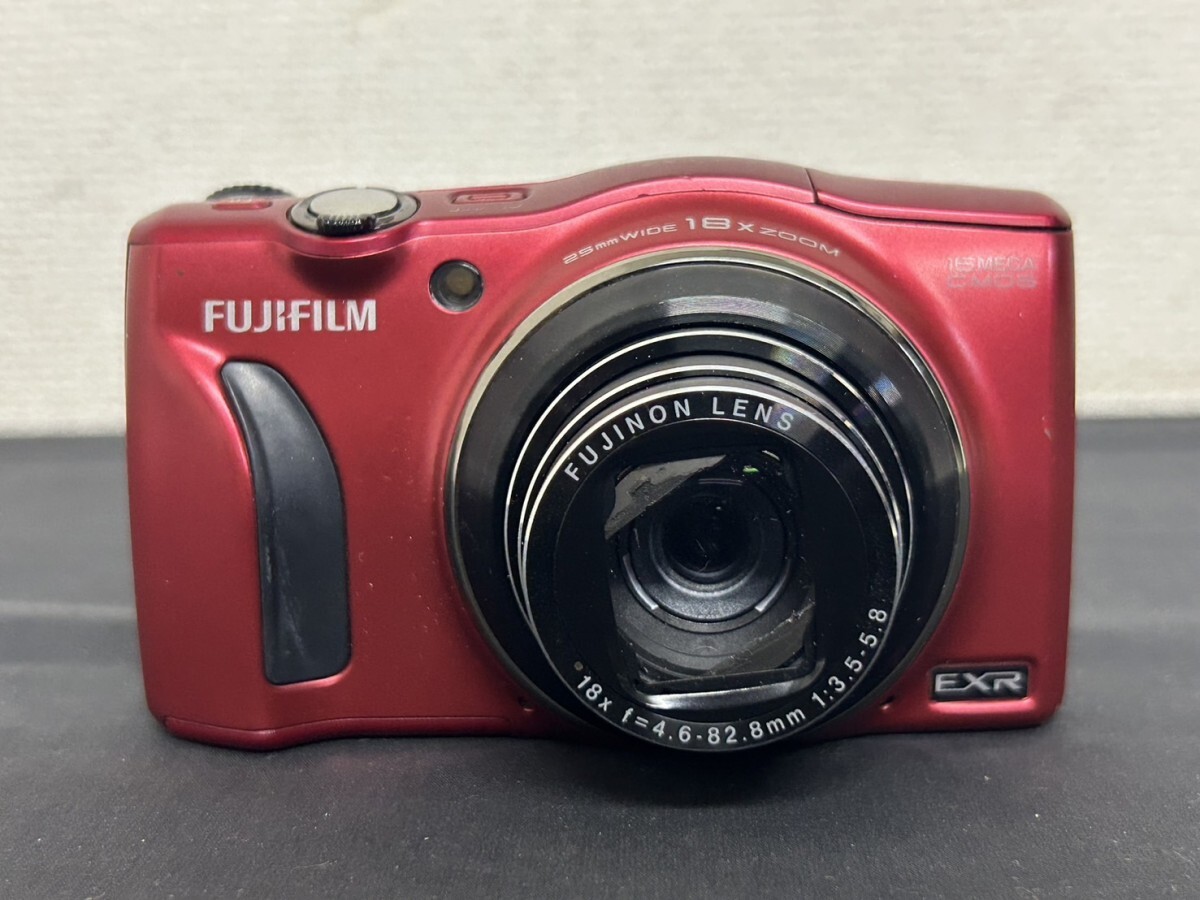 A3 FUJIFILM 富士フィルム Fine Pix F820EXR コンパクトデジタルカメラ 通電確認済み レッドカラー 現状品の画像1