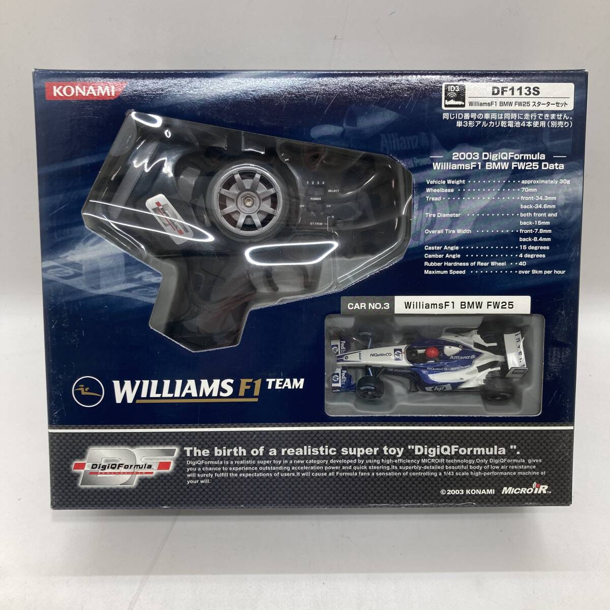 【1円～】DigiQ Formula(デジキューフォーミュラ) ラジコン WilliamsF1 BMW FW25 DF113S【中古品】の画像1