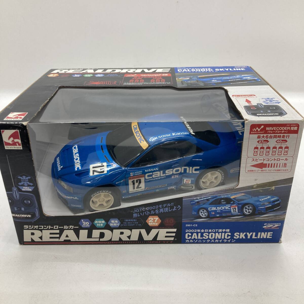 【1円～】ラジコンカー REALDRIVE カルソニックスカイライン CALSONIC SKYLINE 2951ーC2 車 ラジコン【中古品】の画像1